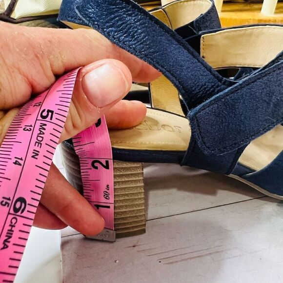 Gabor Bluette Mississippi Midnight Blue Leather Sandals - Picture 8 of 8